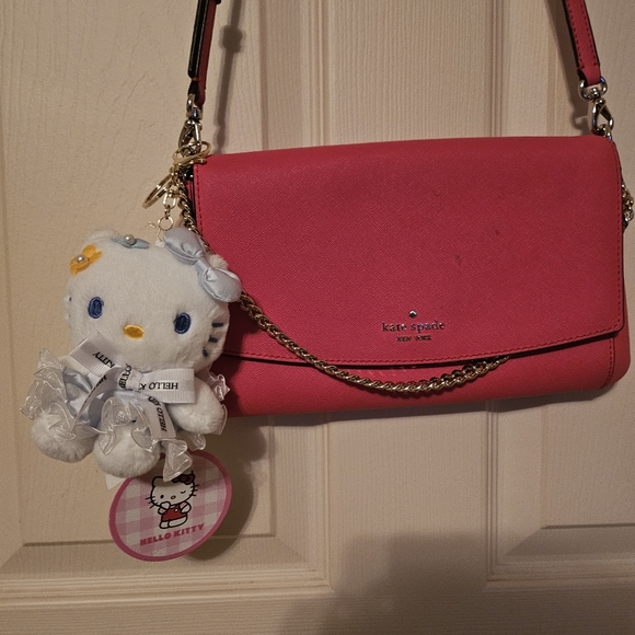 Hello kitty plush keychain baby blue spring dress - Picture 1 of 3